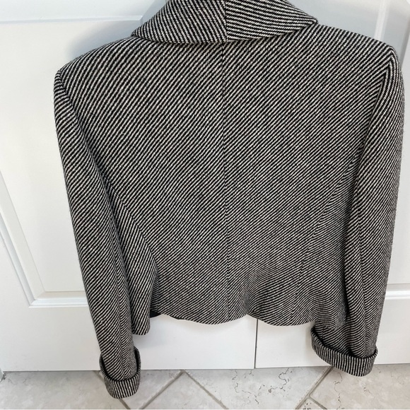 Tahari ASL Wool Blend Fully Lined One Button Cuff Sleeve Double Breasted Jacket - Picture 5 of 11